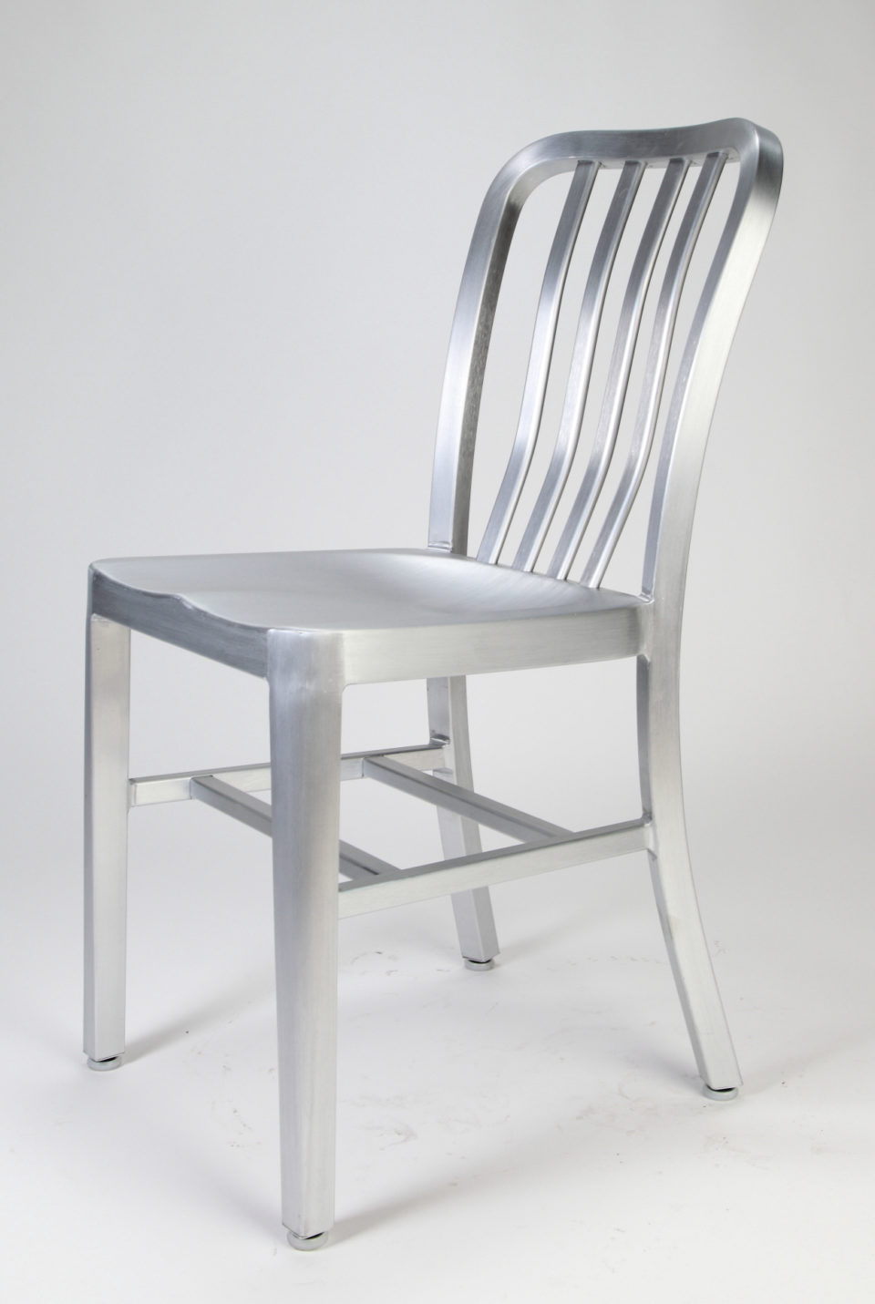 brushed aluminum dining chair