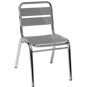 Aluminum Cafe Chair Polished Aluminum Side Chair