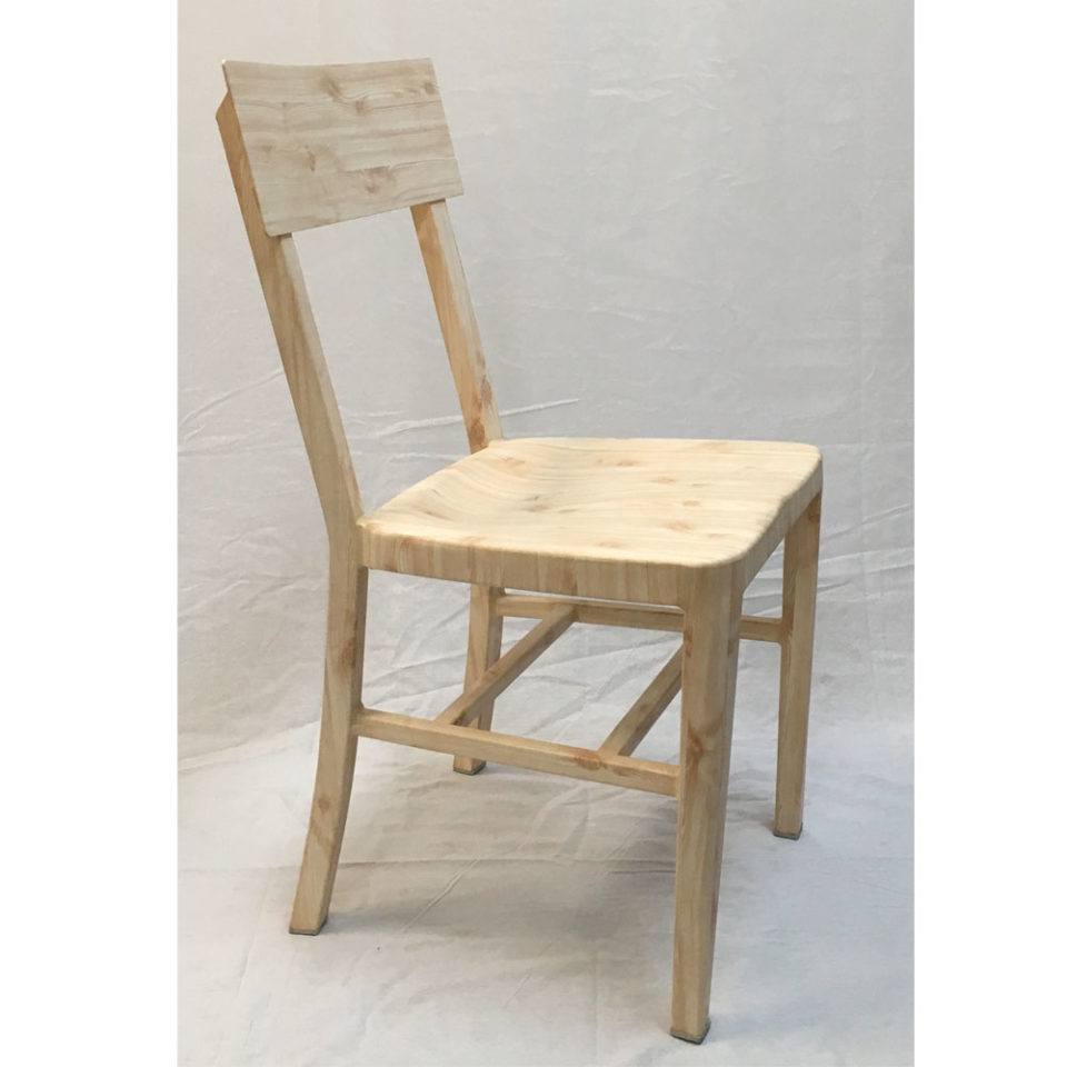 wood look aluminum chair