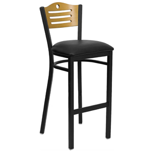 Admiral Wood and Metal Stool
