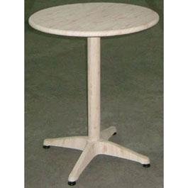 Wood Look Aluminum Table 24"