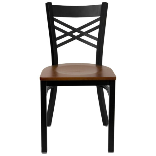 Double-X Metal Black Chair