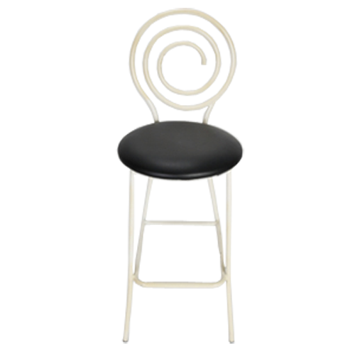 Circular Back Metal 30" in Stool Black