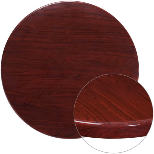 Resin Table Top 36" Round Mahogany