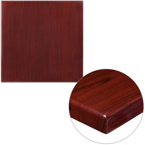 Resin Table Top 24" Square Mahogany