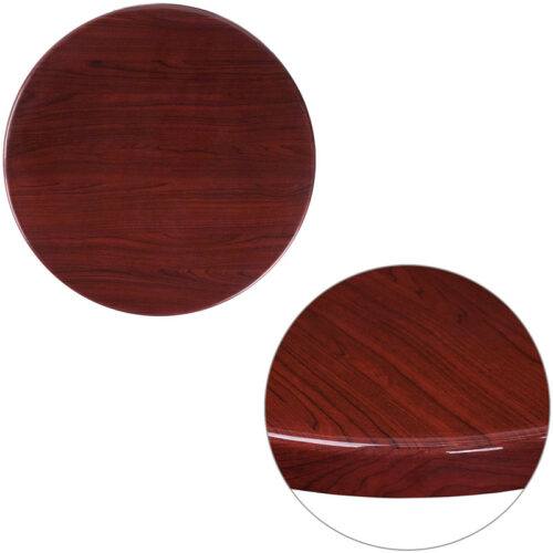 Resin Table Top 24" Round Mahogany