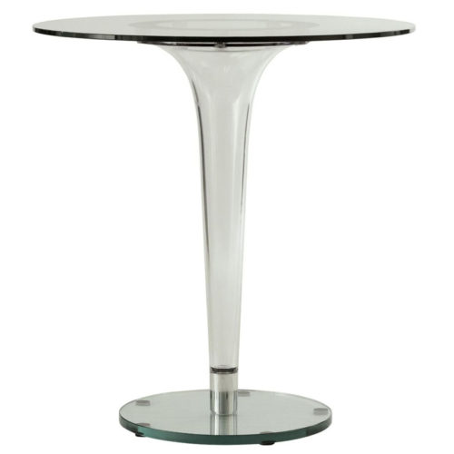 Cone Shape Glass Square Table