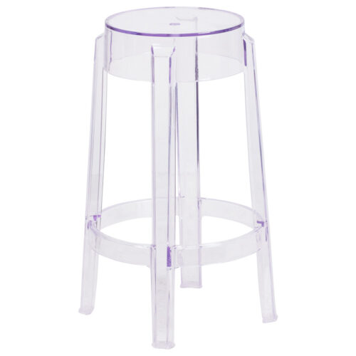 Backless Crystal Finish Stool
