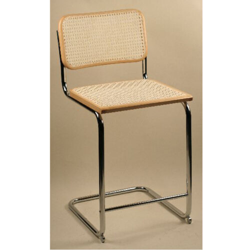 Breuer Metal Stool with Cane Seat and Back
