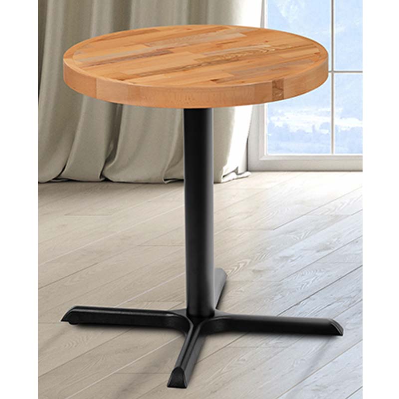 24 Round Butcher Block Style, 24 Round Metal Table Top
