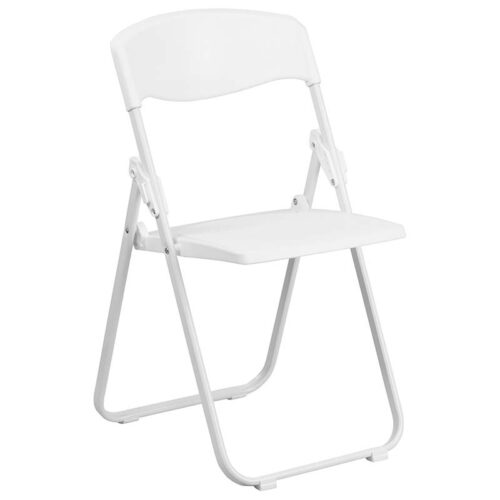 Heavy Duty Plastic Folding Chair with Built-in Ganging Brackets