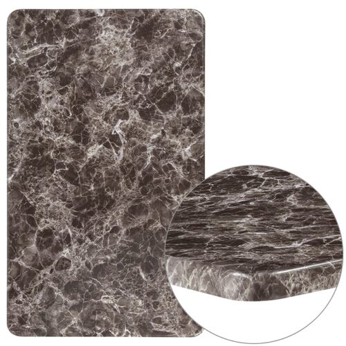 Rectangle Gray Marble Laminate Table Top Only