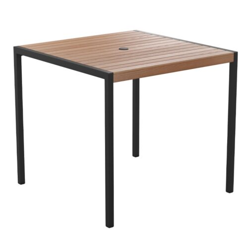 Teak Slats Outdoor Dining 35” Square Table