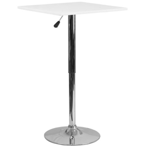 Wood Table with Adjustable Height Table in Square