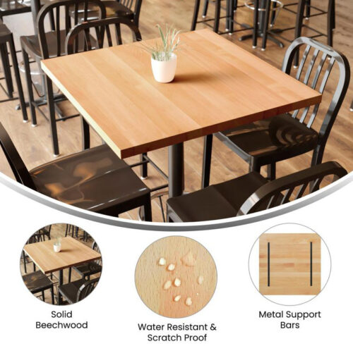 FS2430 Solid Wood Table Top Only in Natural